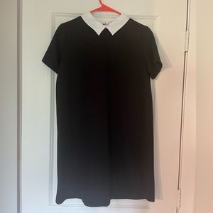 Zara black minidress with white collar. Medium. Spring/summer 2017.